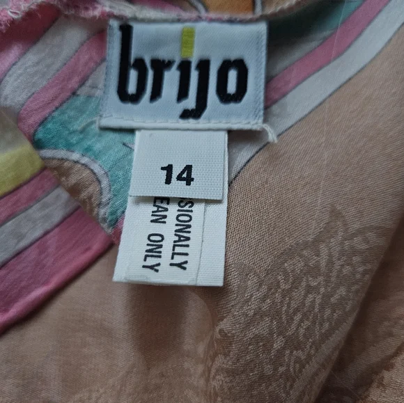 BRIJO Vintage Pastel Rolled Jacquard Silk Hankerchief V Tank Maxi Dress - Picture 11 of 16